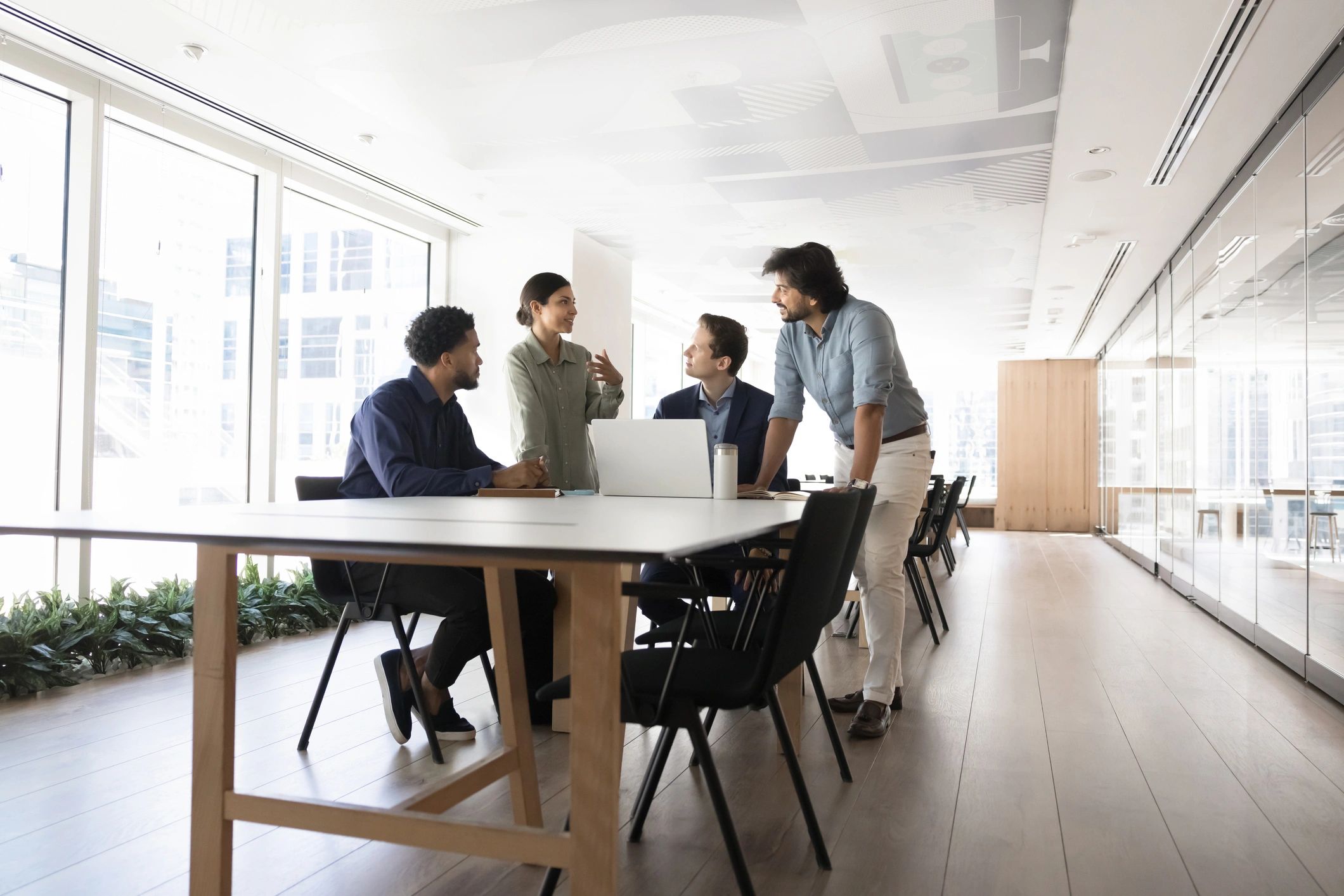 Investors and founders in a strategy meeting